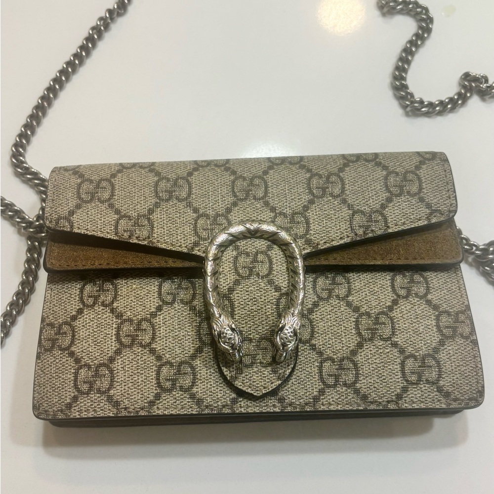 Gucci Beige and Brown Shoulder Bag